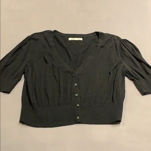 Old Navy Black Crop 1/2 Sleeve Sweater Cover-Up